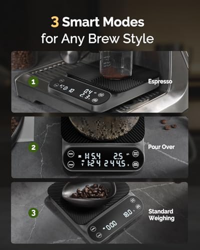 Maestri House S3 Pour Over Coffee Scale with Timer, 3kg/0.1g