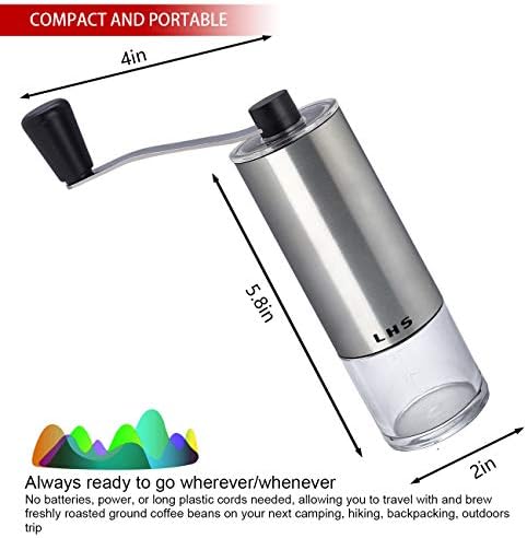 LHS Coffee Grinder Stainless Steel Construction with Ceramic Conical Burr