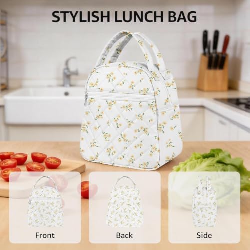 Paquesta Lunch Bag Women Stylish Quilted Lunch Boxes for Adult