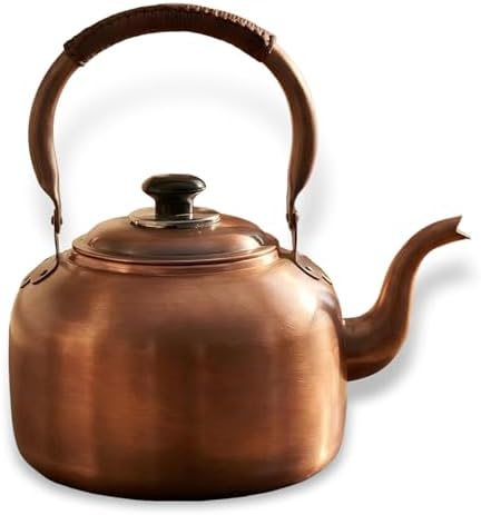3.2 QT Solid Copper Whistling Kettle | Large Capacity & Cool-Touch Handle