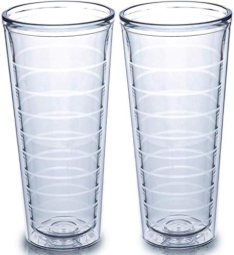 Insulated Drinking Glasses 22oz 2-pack - Great for Iced Coffee & Hot Drinks