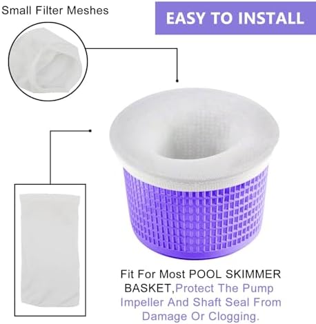 Coopache 90 Pack of Pool Skimmer Socks Filters Baskets, Trap Debris Leaves