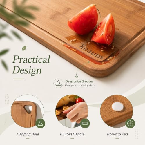 Bamboo Cutting Board 3-Piece Wooden Cutting Board for kitchen