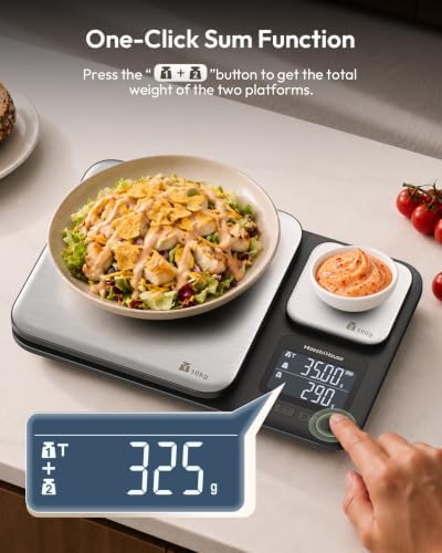 Maestri House Dual Platform Kitchen Scale, 10kg/500g, 1g/0.01g Precision