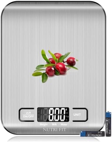NUTRI FIT Food Scale Kitchen Scales Digital Weight Grams Oz for Weight Loss