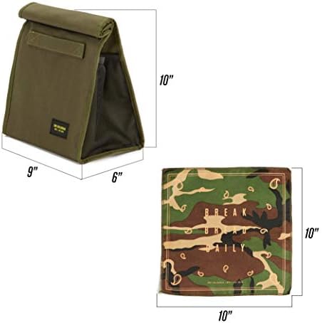 2nd Childhood Insulated Lunch Bag for Men, Durable & Reusable, Green