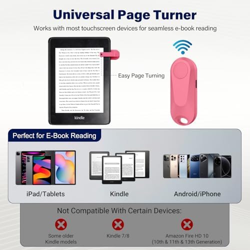 Page Turner for Kindle Remote Control for iPhone iPad Tablets eReaders