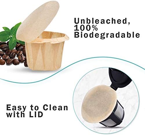 CAPMESSO 2 Reusable K Cups & 300 Unbleached Coffee Filters with Genius Lid