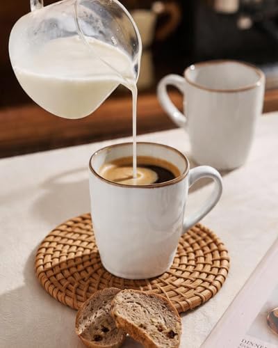 famiware Aurora Coffee Mugs, 14oz Mug Set of 4, Stoneware Cup with Handle