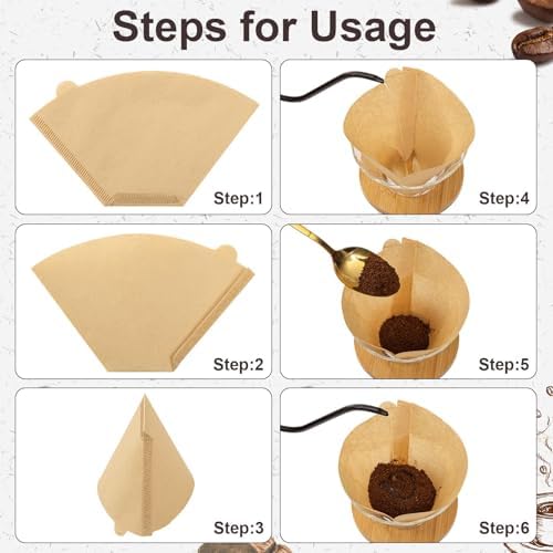100 Count #4 Cone Coffee Filters 8-12 Cup Compatible with Ninja Maker