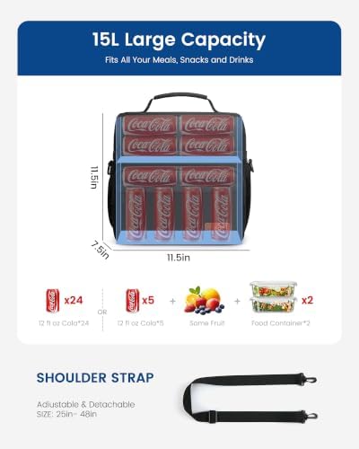 LOVEVOOK Lunch Bag for Men Women, Insulated Lunch Box, Large Cooler Lunbox