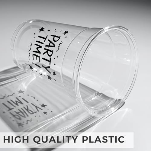 VITEVER 100 Sets - 12oz Clear Plastic Cups with Lids and Straws, Disposable Cups for Iced Coffee, Smoothie, Milkshake, Cold Drinks