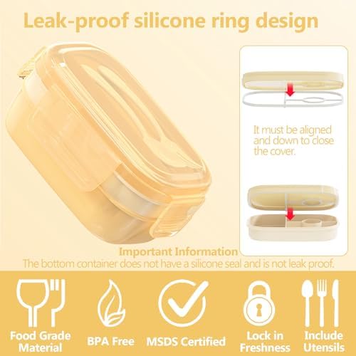 JBGOYON Leakproof Bento Box & Insulated Lunch Bag Set for School & Work