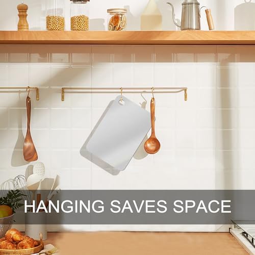 Titanium Stainless Steel Cutting Boards for Kitchen, Double Sided