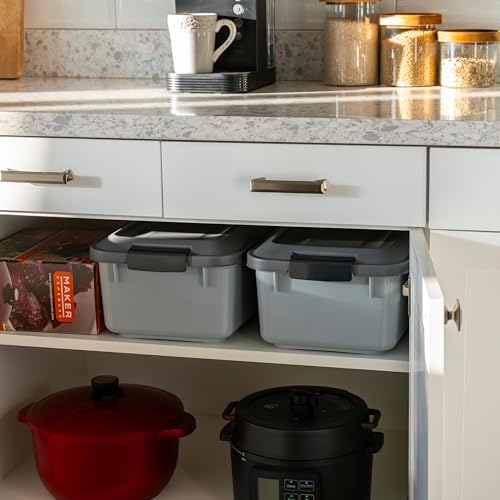 IRIS USA Dog Food Storage Container, 2-Pack, Up to 14 lbs, Gray