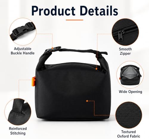 Insulated Lunch Bag For Women, Reusable Lunch Box Tote Bags
