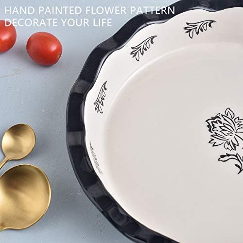 Wisenvoy Ceramic Pie Dish - Deep Dish Pie Plate Non-Stick Pans for Baking