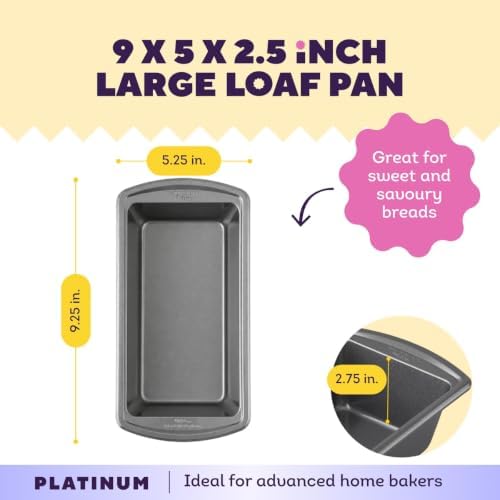 Wilton Platinum Non-Stick Loaf Pan, Made Without PFAS, 9 x 5 in
