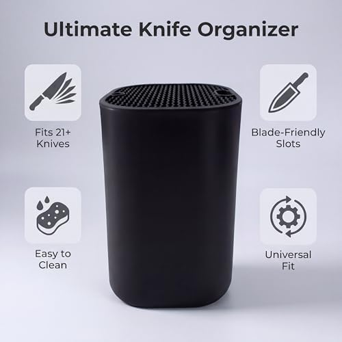 Universal Large Knife Block without Knives，Kitchen Knife Holder