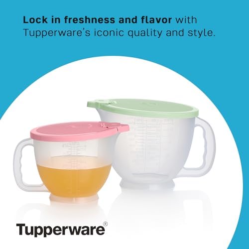 Tupperware Classic Mix-N-Store Pastel Pitcher Set (2 Pitchers, 2 Lids)