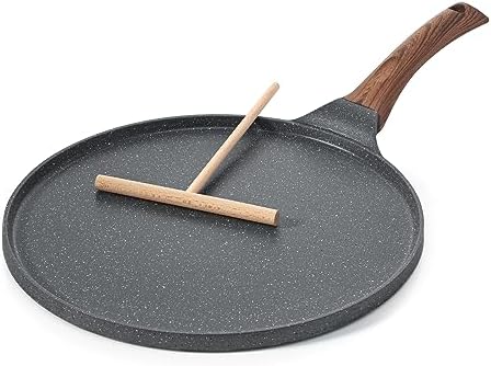 SENSARTE 10 Inch Nonstick Crepe Pan Granite Coating Pancake Pan Gray