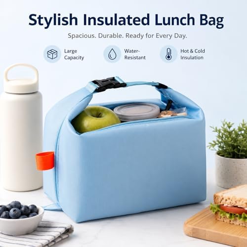 Insulated Lunch Bag For Women, Reusable Lunch Box Tote Bags