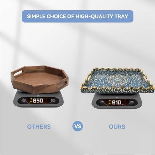 AGIOTA Coffee Table Trays for Living Room Serving Tray with Handles, Modern Large Tray for Ottoman Coffee Table