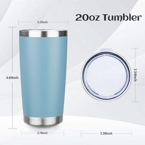 StarSpeed 20oz Stainless Steel Travel Coffee Tumbler,Maya Blue