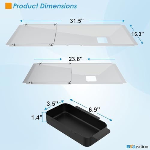 Universal Grease Tray with Catch Pan for Nexgrill Replacement Parts 720-0830H 720-0882A, Charbroil, Dyna Glo, Kenmore, Expect Grill, Drip Pan for 3/4/5 Burner Gas Grill