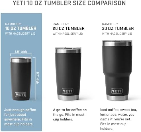 YETI Rambler 10 oz Tumbler, Stainless Steel, Vacuum Insulated with MagSlider Lid, Papaya