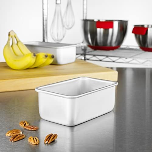 Fat Daddio's BP-5641 Anodized Aluminum Bread Loaf Pan, 6.375 x 3.75 x 2.75 Inch
