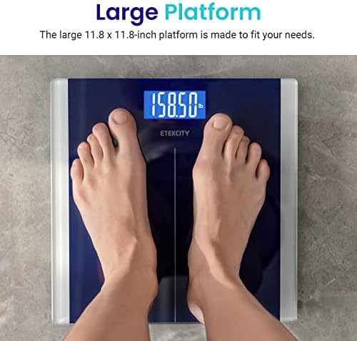 Etekcity Scale for Body Weight, Bathroom Digital Electric Scale for People, Measures Weight up to 400 lbs, Blue (Pack of 5)