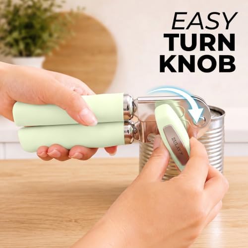 Zulay Kitchen Stainless Steel Swing Open Manual Can Opener Comfortable Grip
