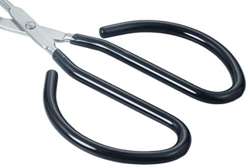HINMAY 10-Inch Heavy Duty Stainless Steel Kitchen Scissor Tongs, Set of 2