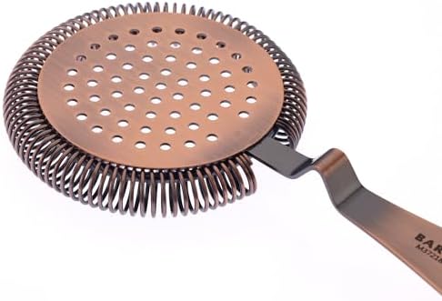Barfly Deluxe Antique Hawthorne Spring Strainer, Antique Copper