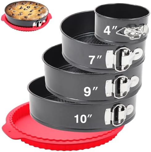 4-7-9-10 Inch Non-stick Springform Cheesecake Pan Set of 4