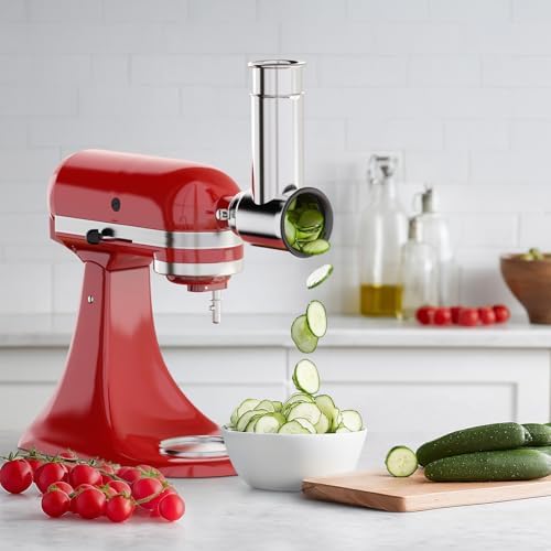 GVODE Cheese Grater Attachment for KitchenAid Mixer, 4-Blade Shredder