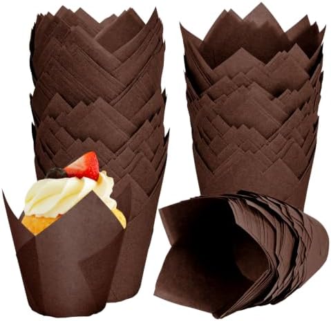 120pcs Tulip Cupcake Liners for Baking Cups, Premium Muffin Liners Holders