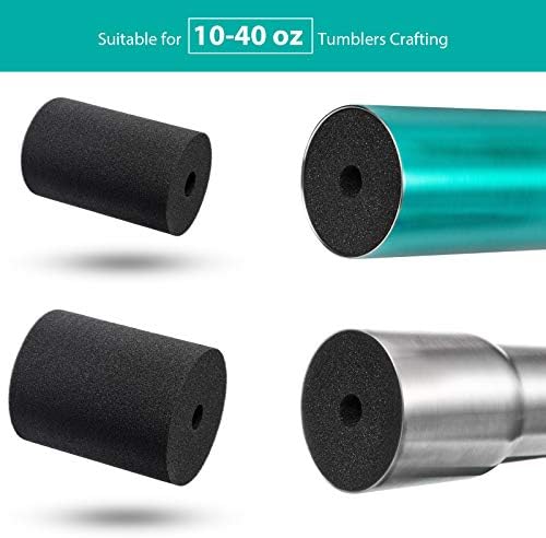 Weewooday 8 Pieces Cup Turner Foam Tumbler Turner Foam Inserts for 3/4 Inch PVC Pipe Tumbler Spinner Sponge Crafting for 10 oz to 40 Accessories