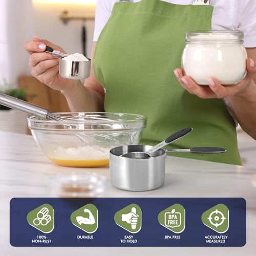 HOTEC 10-Pack Measuring Cups &Spoons Set, Black