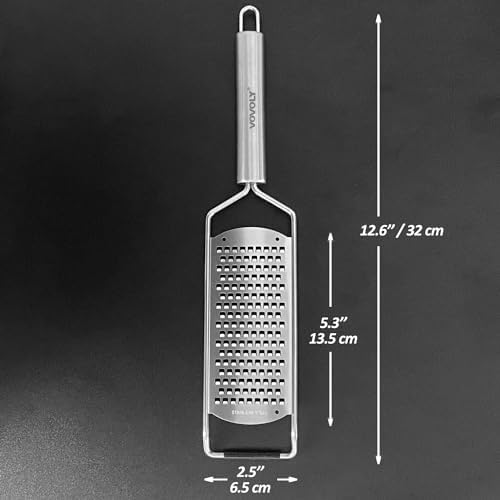 Professional Zester Grater Coarse, Razor-Sharp Stainless Steel Blade