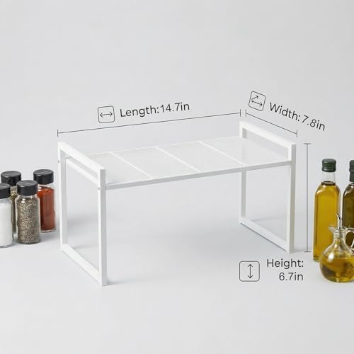 Stackable Kitchen Cabinet Organizer Shelf Pantry Rack