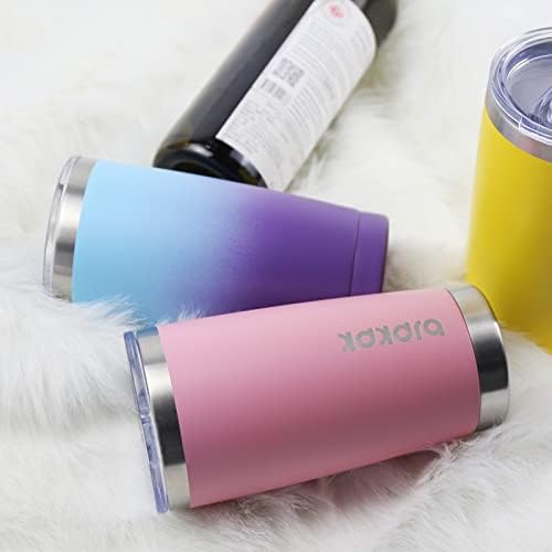 BJPKPK 20 oz Coffee Tumbler with Lid, Straw, Insulated Stainless Steel Mug