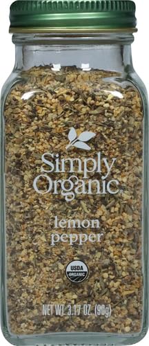 Simply Organic Lemon Pepper, 1-pound Bulk Bag, Zesty Spice Blend, Great with Seafood, Chicken, Pasta and Veggies (Pack of 2)