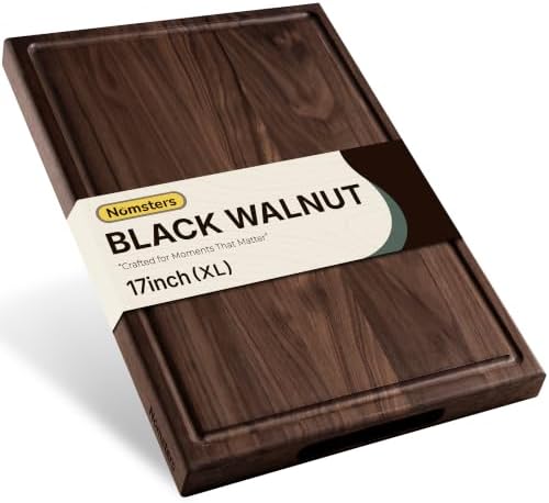 Luxury American Black Walnut Wood Wooden Cutting Boards for Kitchen 17''
