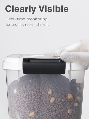 LivLab Mker 6 lb Airtight Dog Food Storage Container with Scoop, White