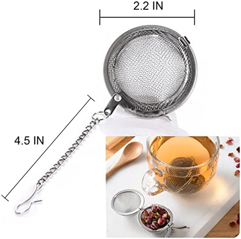 3PCS Premium Tea Infusers, Loose Leaf Tea, Upgraded Tea Strainers and Tea Balls for Flavoring Herbal Spices and Seasonings