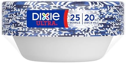 Dixie Ultra Large Paper Bowls 20oz, 25 CT