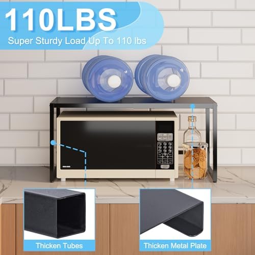 2 Pack Expandable Metal Storage Shelves, 110LBS Heavy Duty Shelving Units