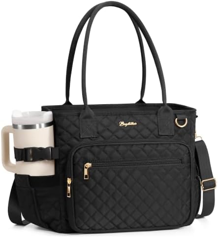 Bagstellar Lunch Box for Women Insulated Lunch Bag Quilted Soft Cooler Tote